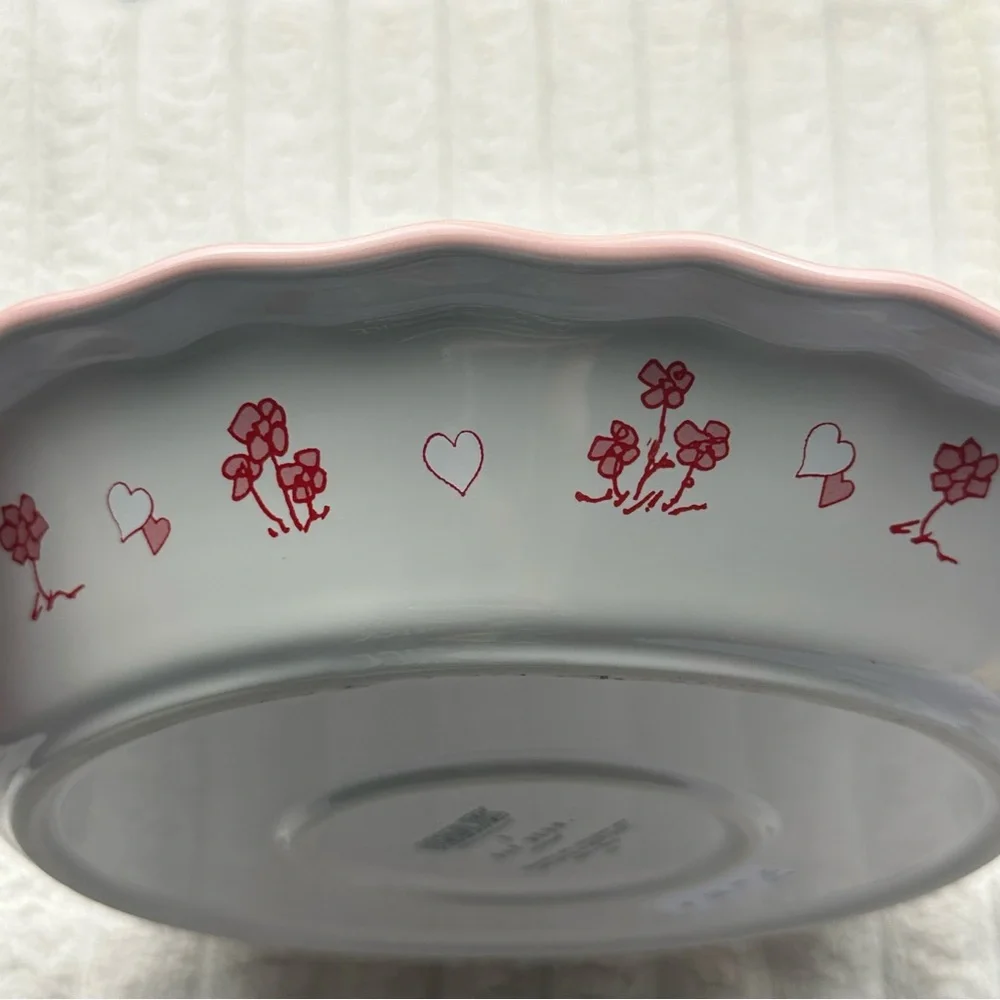 Rae Dunn Peanuts Pink Pie Plate Bakeware